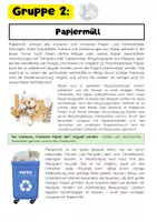 Vorschau - Arbeitsblätter - Mülltrennung Gruppenarbeit: Biomüll, Papier, Plastik & Restmüll - Seite 3