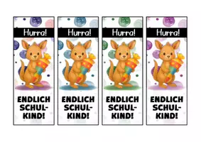 Vorschau - Mal- und Bastelvorlagen - Känguruklasse Lesezeichen als Geschenk zur Einschulung - Seite 3