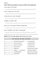 Vorschau - Arbeitsblätter - Questions in the Simple Past - Seite 1