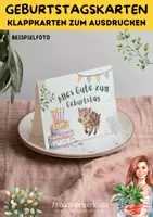 Vorschau - Mal- und Bastelvorlagen - Geburtstagskarten zum Ausdrucken – Tiermotive | Klappkarten - Seite 2