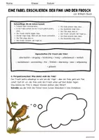 Vorschau - Arbeitsblätter - Eine Fabel in Gedichtform erschließen-Der Fink und der Frosch (inkl. Musterlösung) - Seite 3