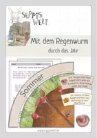 Vorschau - Arbeitsblätter - Der Regenwurm im Jahreslauf. Für Klasse 2, 3 und 4. - Deckblatt