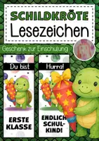 Vorschau - Mal- und Bastelvorlagen - Schildkrötenklasse Lesezeichen als Geschenk zur Einschulung - Deckblatt