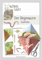 Vorschau - Mal- und Bastelvorlagen - Der Regenwurm: Quadrama. Kreatives Gestalten / Basteln. - Deckblatt