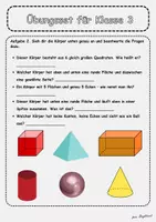 Vorschau - Arbeitsblätter - Geometrische Körper und Alltagsgegenstände, Klasse 3 - Seite 2