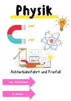 Vorschau - Unterrichtsreihen - Achterbahn und Freifall Physik Informationen und Aufgaben - Deckblatt