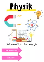 Vorschau - Unterrichtsreihen - Atomkraft und Kernenergie Informationen und Aufgaben - Deckblatt