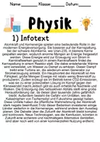 Vorschau - Unterrichtsreihen - Atomkraft und Kernenergie Informationen und Aufgaben - Seite 1