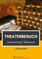Vorschau - Anderer Materialtyp - Theaterbesuch: Reflexion mit Abrisskarten - Deckblatt
