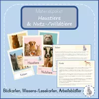 Vorschau - Stundenentwürfe - Haustiere – 3 Unterrichtsstunden mit Material - Deckblatt