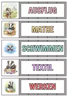 Vorschau - Präsentationen/Tafelbilder - Tagestransparenz | Tagesablauf mit süßem Klassentier Dachs –Dachsklasse - Seite 2