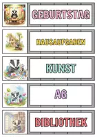 Vorschau - Präsentationen/Tafelbilder - Tagestransparenz | Tagesablauf mit süßem Klassentier Dachs –Dachsklasse - Seite 3