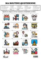 Aperçu - Feuilles d'exercices - MA ROUTINE QUOTIDIENNE – Fiche pédagogique - Page 1