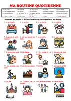 Aperçu - Feuilles d'exercices - MA ROUTINE QUOTIDIENNE – Fiche pédagogique - Page 2