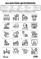 Aperçu - Feuilles d'exercices - MA ROUTINE QUOTIDIENNE – Fiche pédagogique - Page 3