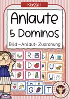 Vorschau - Unterrichtsreihen - Anlaut-Dominos: Hören & Unterscheiden von Lauten - Deckblatt