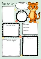 Vorschau - Arbeitsblätter - Tigerklasse - Das bin ich (Schulstart) - Seite 1