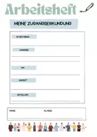 Vorschau - Arbeitsblätter - Arbeitsheft Zugangserkundung im Fach WiB 7. Jahrgangsstufe - Deckblatt