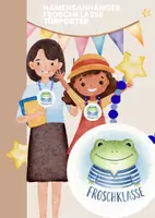 Vorschau - Mal- und Bastelvorlagen - Froschklasse | Anhänger | Türschild - Deckblatt