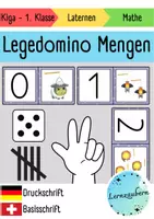 Vorschau - Spiele - Domino: Unterschiedliche Mengendarstellungen (Laternen / St. Martin) - Deckblatt