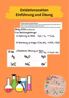 Vorschau - Arbeitsblätter - Oxidationszahlen - Einführung und Übung - Deckblatt