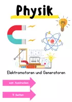 Vorschau - Unterrichtsreihen - Elektromotoren und Generatoren - Informationen und Aufgaben - Deckblatt