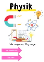 Vorschau - Unterrichtsreihen - Fahrzeuge und Flugzeuge Informationen und Aufgaben - Deckblatt