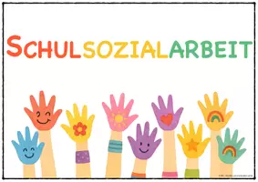 Vorschau - Bildkarten - Schulsozialarbeit Grundschule: Vorlage als Türschild - Seite 1