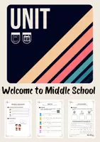 Aperçu - Préparation de séquence / Séquence complète - WELCOME TO MIDDLE SCHOOL - Séquence de 6e début d'année - Page de couverture