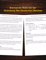 Vorschau - Arbeitsblätter - Bismarcks Rolle bei der Gründung des Deutschen Reiches - Deckblatt