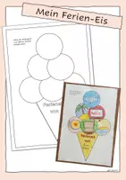 Vorschau - Arbeitsblätter - Meine Ferien - Sommerferien-Eis zum Schulstart - Deckblatt