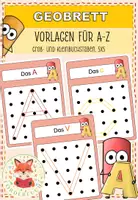 Vorschau - Fördermaterial/Inklusion - Geobrett Vorlagen: Groß- und Kleinbuchstaben - Deckblatt