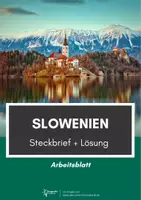 Vorschau - Arbeitsblätter - Slowenien Steckbrief mit Lösung - Deckblatt