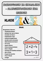 Vorschau - Arbeitsblätter - Sachaufgaben im Einmaleins – Alltagssituationen zum Rechnen (Klasse 2-3) Probevorbereitung - Deckblatt