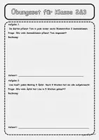 Vorschau - Arbeitsblätter - Sachaufgaben im Einmaleins – Alltagssituationen zum Rechnen (Klasse 2-3) Probevorbereitung - Seite 1