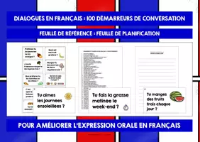 Vorschau - Stationenlernen - FRENCH CONVERSATION STARTERS #1 - Seite 1