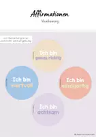 Vorschau - Poster - Affirmationen - Mutmachkarten - positive Lernumgebung - Deckblatt