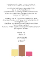 Vorschau - Arbeitsblätter - Meine Ferien in Listen und Diagrammen I Daten&Diagramme - Seite 1
