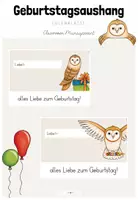 Vorschau - Poster - Classroom-Management: Geburtstagsaushang für deine Eulenklasse (Kl.1-4) - Deckblatt