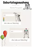 Vorschau - Poster - Classroom-Management: Geburtstagsaushang für deine Wolfsklasse (Kl.1-4) - Deckblatt
