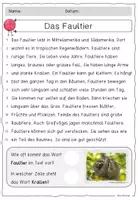 Vorschau - Arbeitsblätter - Tiere aus aller Welt / Leseheft - Seite 1