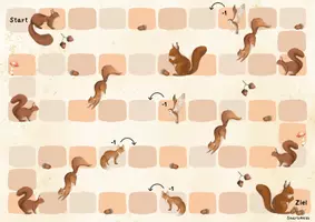Vorschau - Stationenlernen - 🐿️ Eichhörnchen Brettspiel Würfelspiel - Seite 2