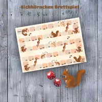Vorschau - Stationenlernen - 🐿️ Eichhörnchen Brettspiel Würfelspiel - Deckblatt