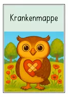 Vorschau - Arbeitsblätter - Eulenklasse - Krankenmappe (Schulstart) - Seite 1