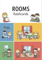 Vorschau - Stationenlernen - Englische Wohnräumen Flashkarten - Flashcards about rooms - Deckblatt