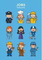 Vorschau - Stationenlernen - Englische Berufe Flashkarten - Flashcards about jobs - Deckblatt
