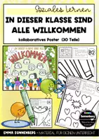 Vorschau - Poster - Klassenposter / Kooperatives Poster - In dieser Klasse sind alle willkommen - Deckblatt
