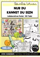 Vorschau - Poster - Klassenposter / Kooperatives Poster - Nur du kannst du sein - Deckblatt