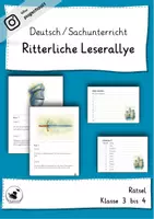 Vorschau - Arbeitsblätter - Ritterliche Leserallye - 10 Leserätsel mit Lösungen - Deckblatt