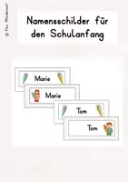 Vorschau - Anderer Materialtyp - Namensschilder für den Schulanfang - Deckblatt